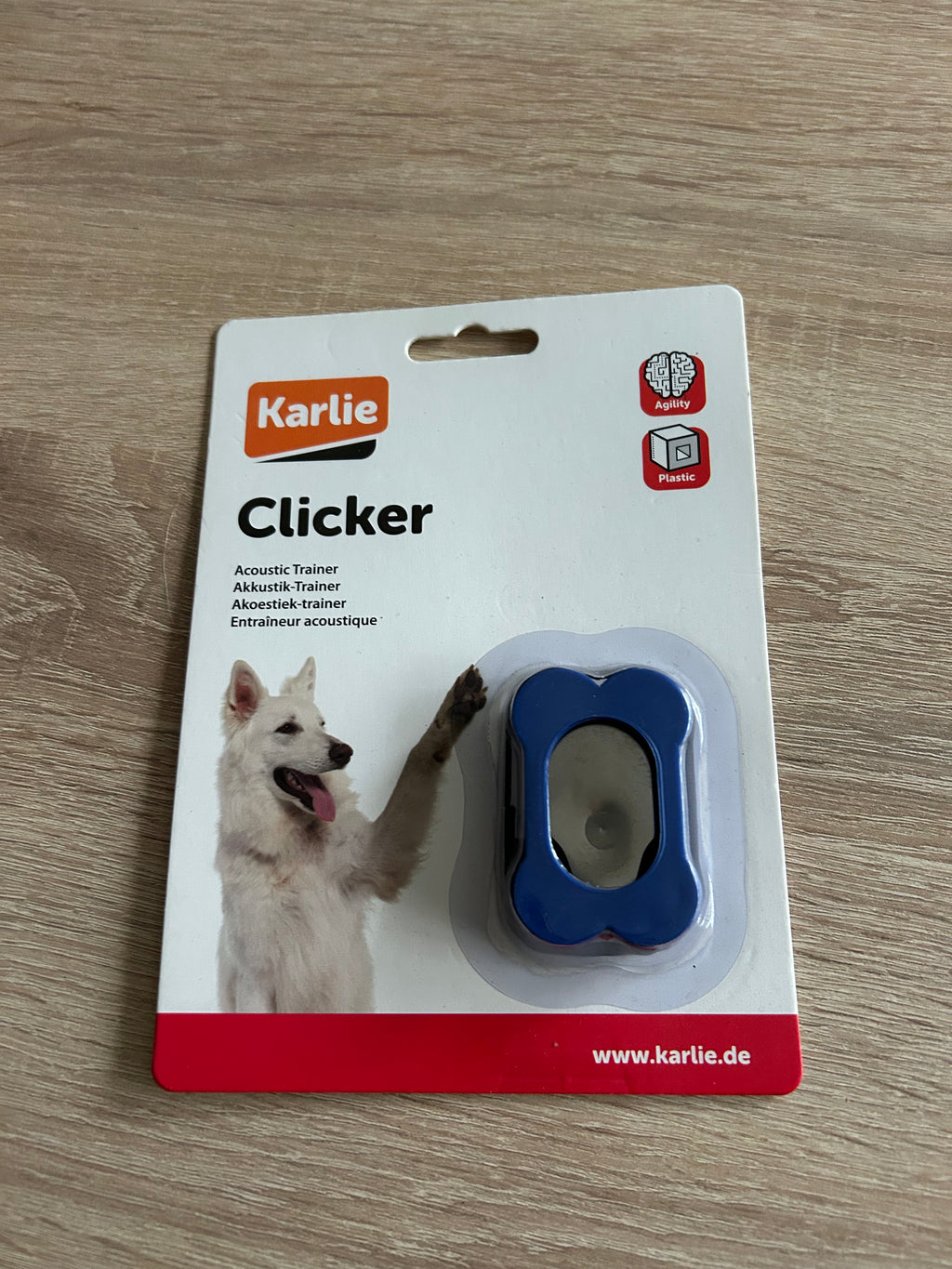 Karlie Clicker Akustik Trainer Blau Knochenform