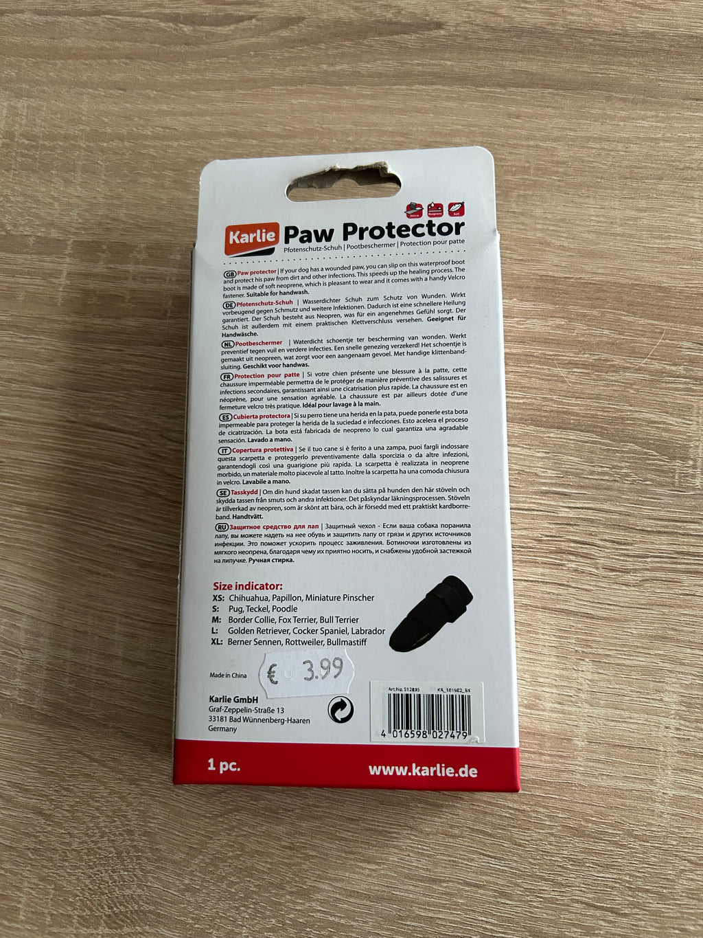 XS Karlie Paw Protector Pfotenschutz-Schuh