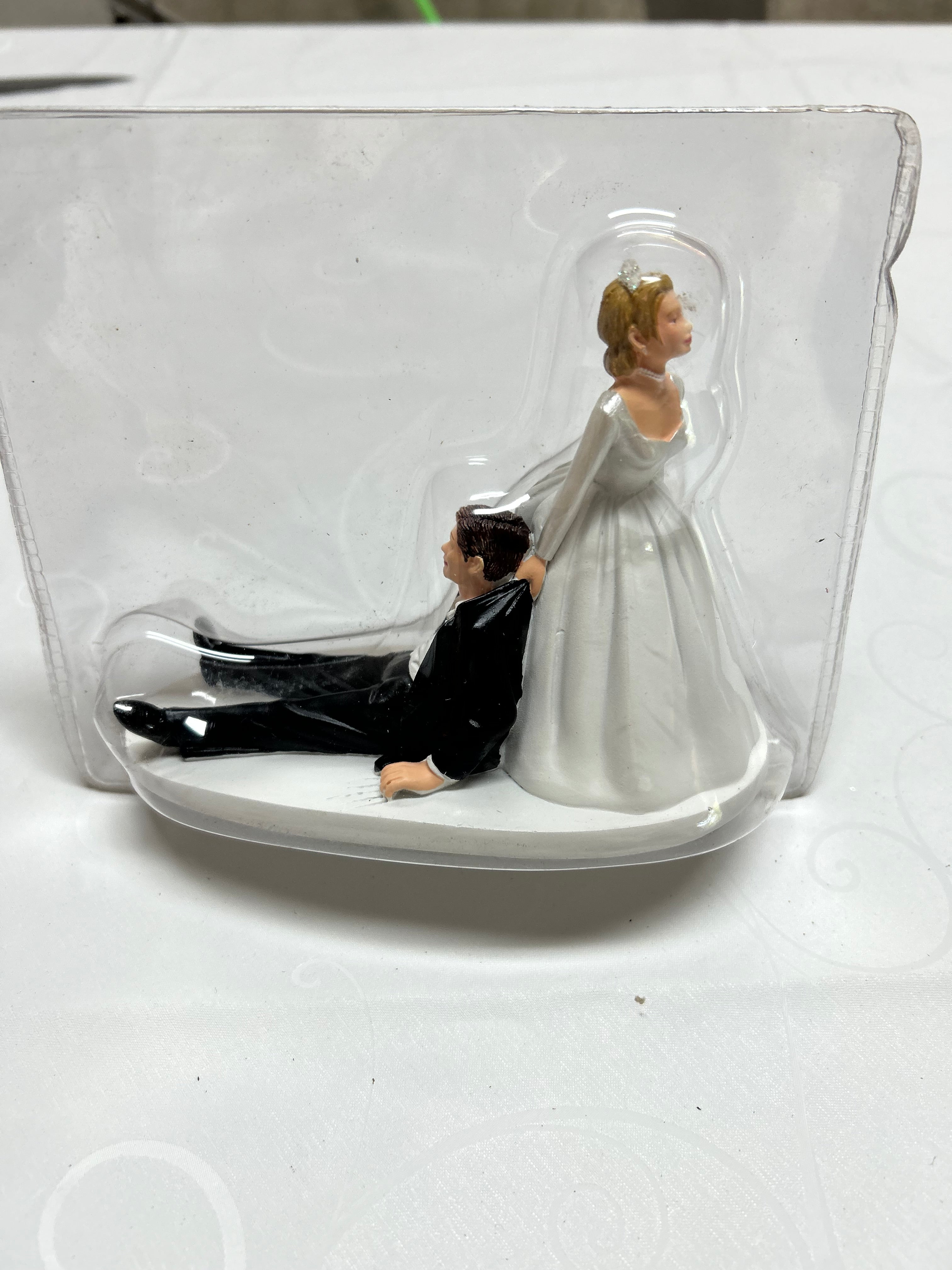 Lustige Tortenfigur Brautpaar Hochzeit Cake Topper Neu