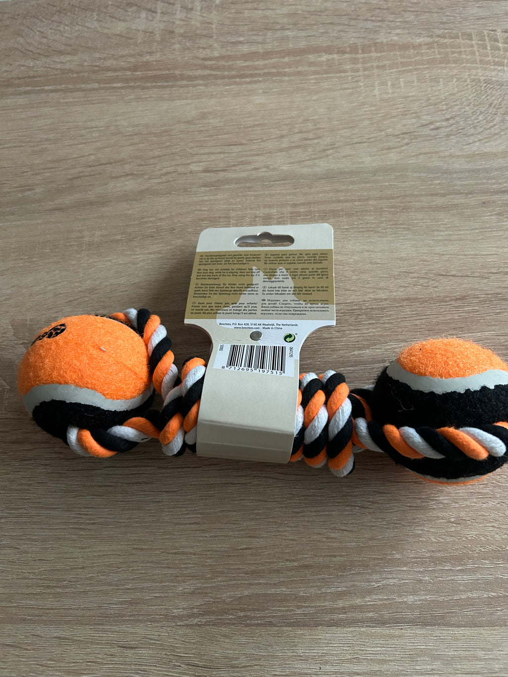 Beeztees Dog Fun Zerrspiel Baumwollseil mit 2 Tennisbällen