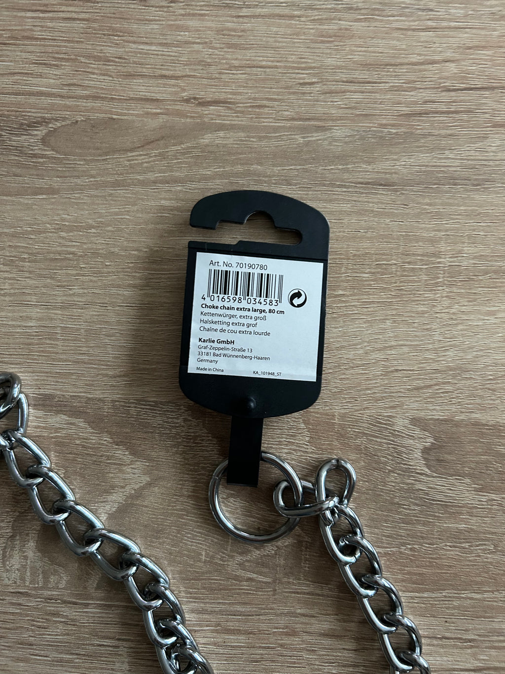 XL Karlie Kettenwürger Choke Chain Edelstahl 80cm