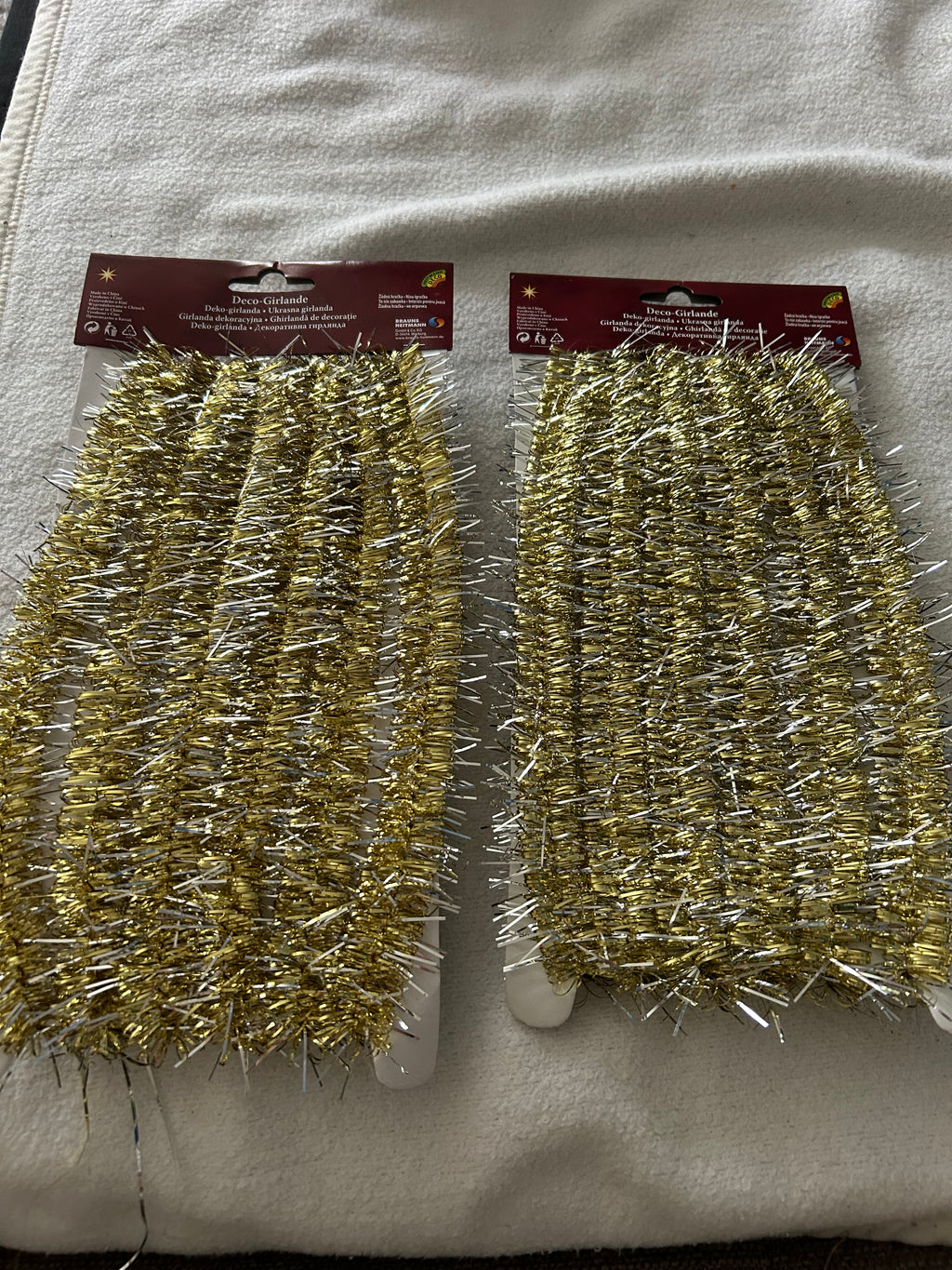 Deco Girlande Lametta gold silber 300cm NEU OVP