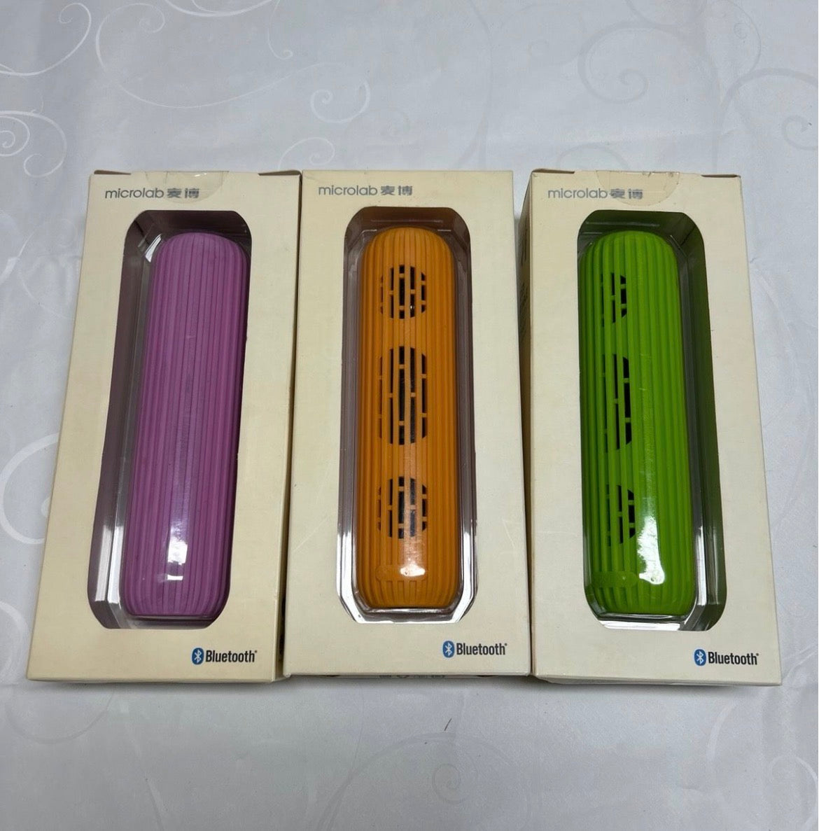 microlab D21 Bluetooth Speaker Mini - Neu OVP - Lila / Orange / Grün