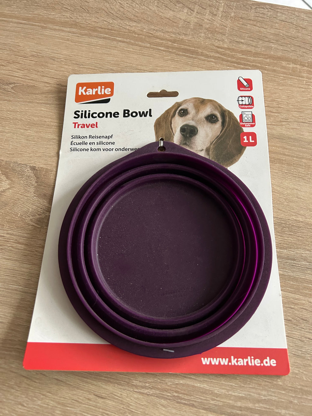 Karlie Silikon Reisenapf Faltbar 1L Lila