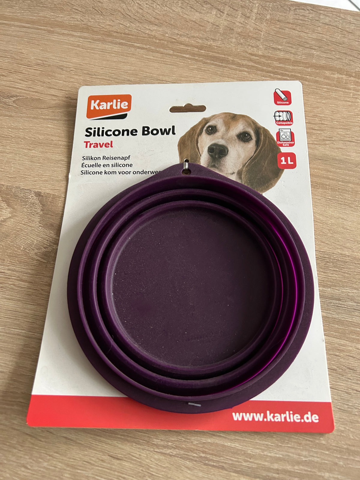 Karlie Silikon Reisenapf Faltbar 1L Lila