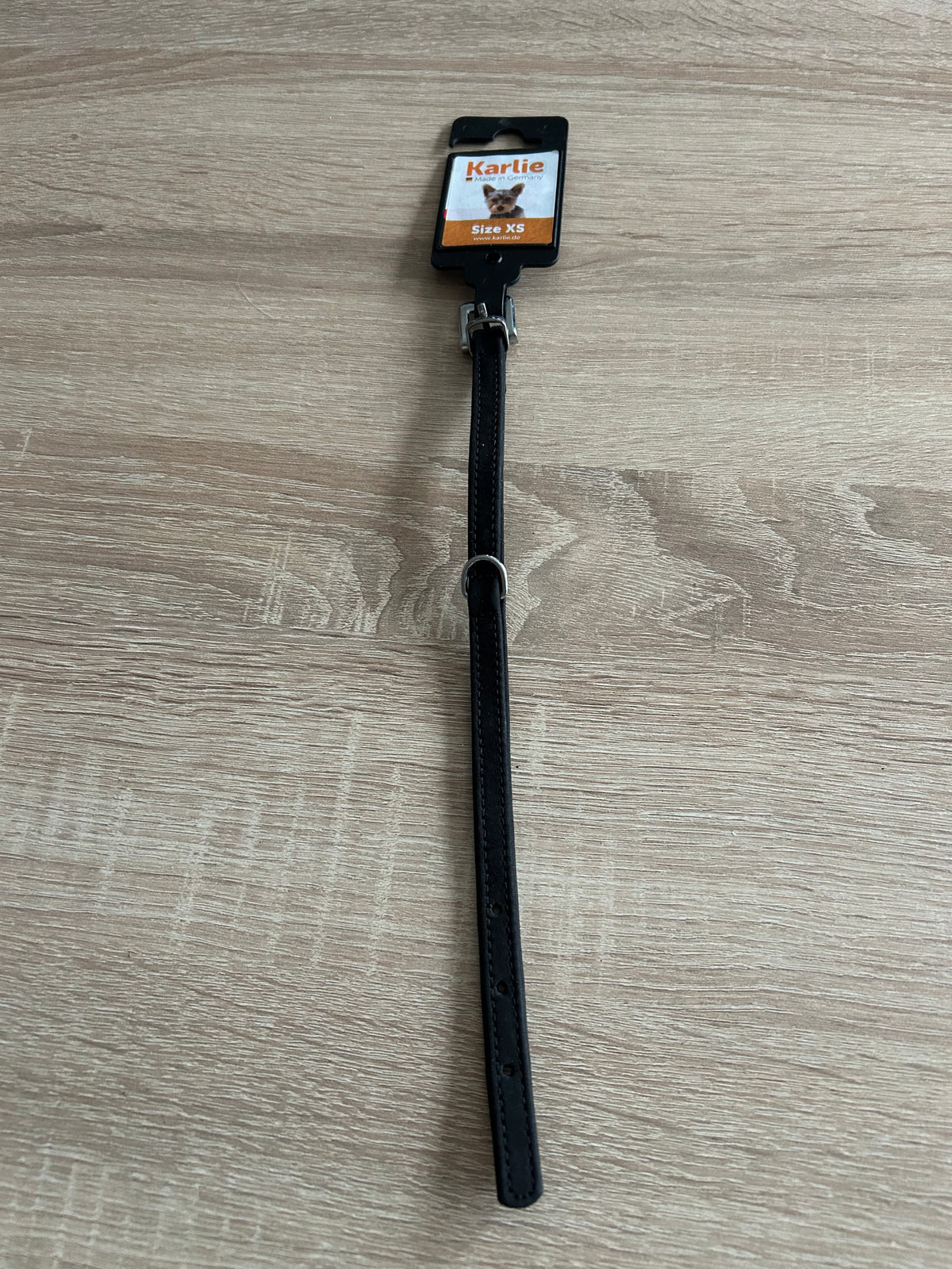 XS Karlie Buffalo Leder Halsband Schwarz