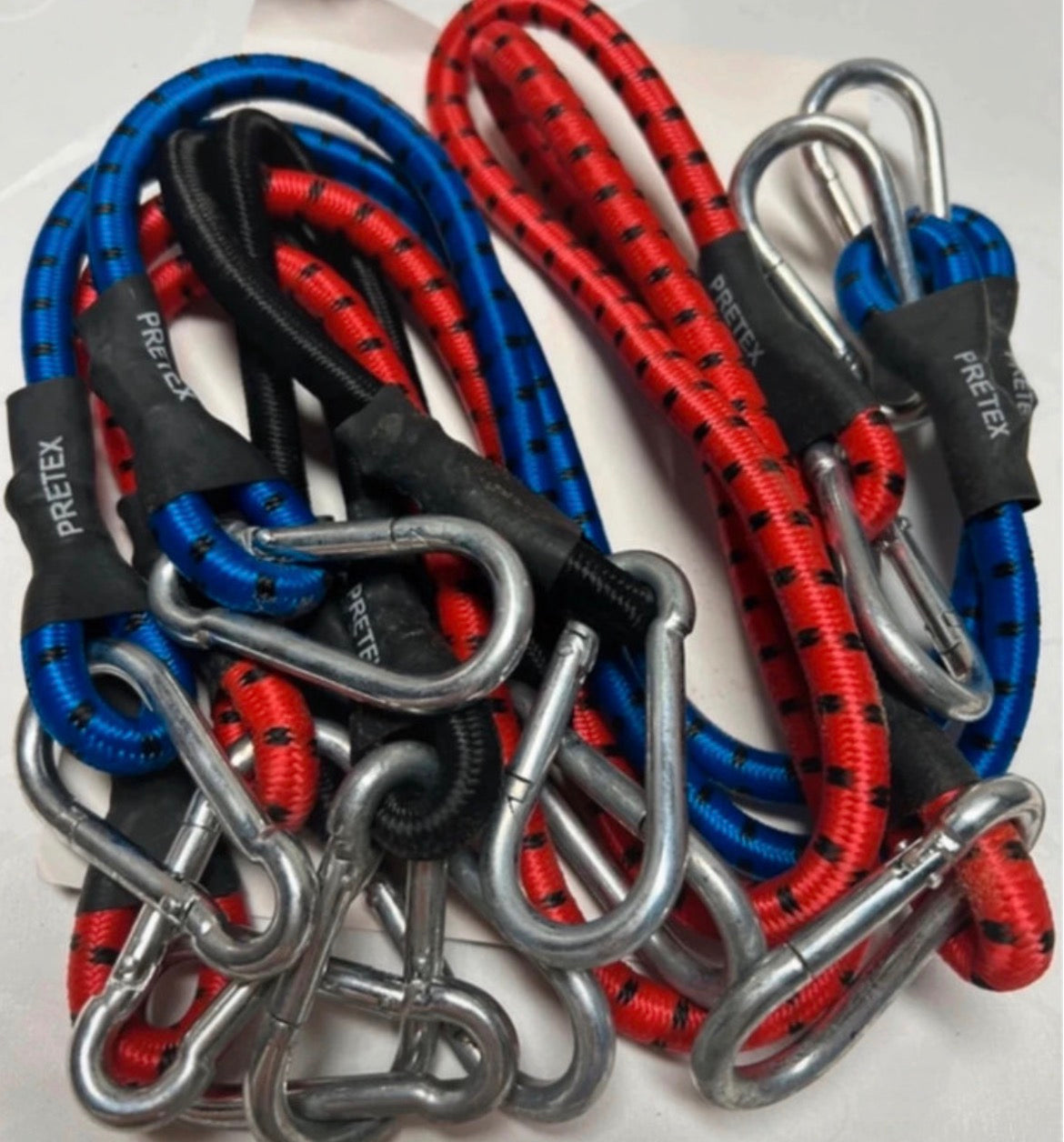 Pretex Gepäckspanner Set 6-teilig NEU - mit Karabiner - 3 Größen