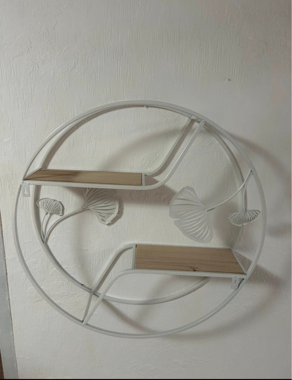 Wandregal mit Ginkgo-Motiv 55cm x 13cm